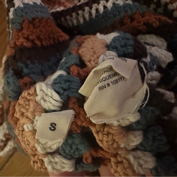 Ulla Johnson Zita Crochet Knit Boho Multicolor Stripe Crop Tank Top Size S - Picture 7 of 7